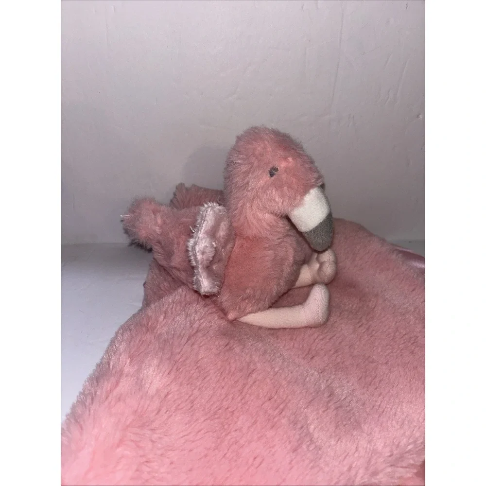 Cloud Island Lovey Flamingo Satin Trim & Back Plush Security Blanket